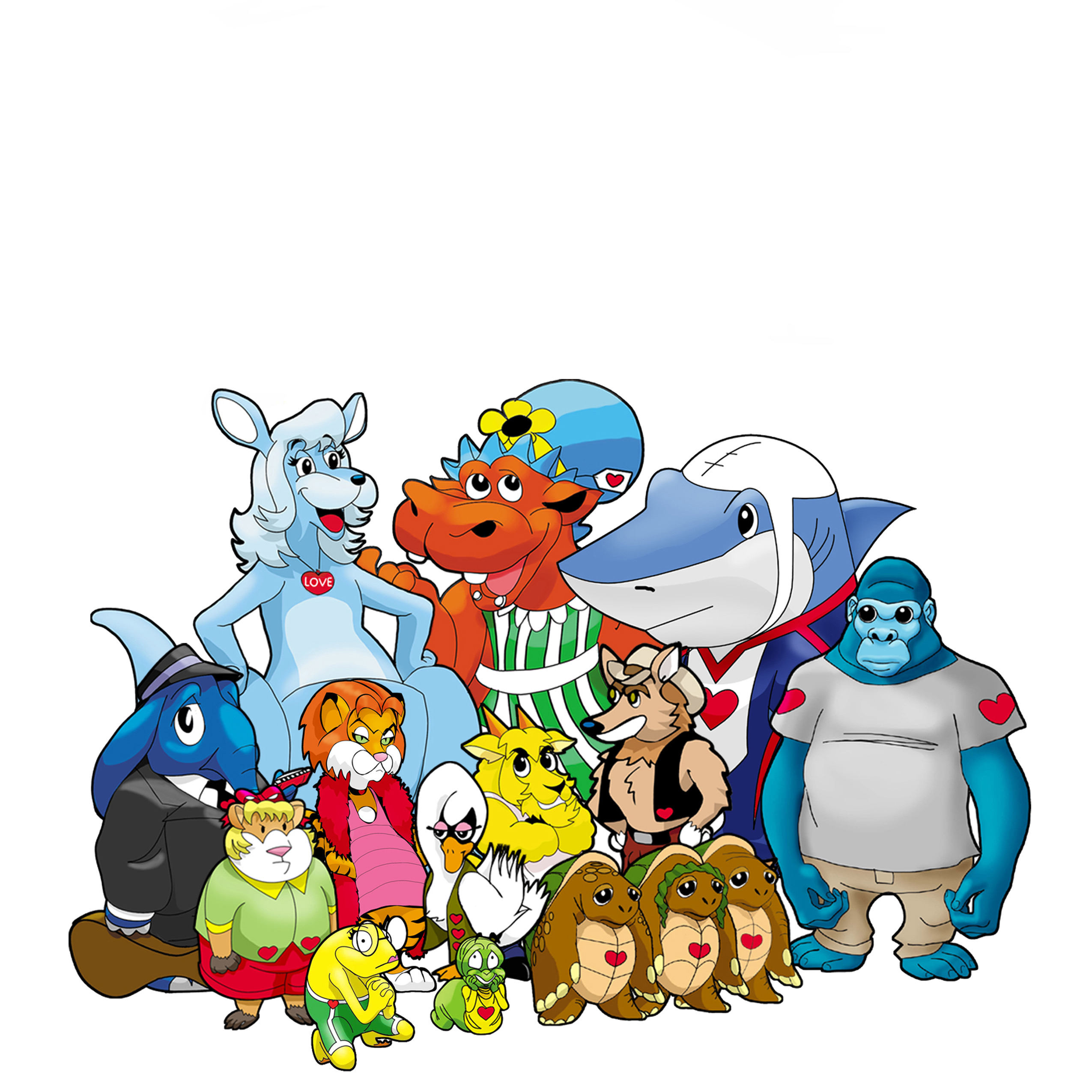 The Feeling Friends characters group photo