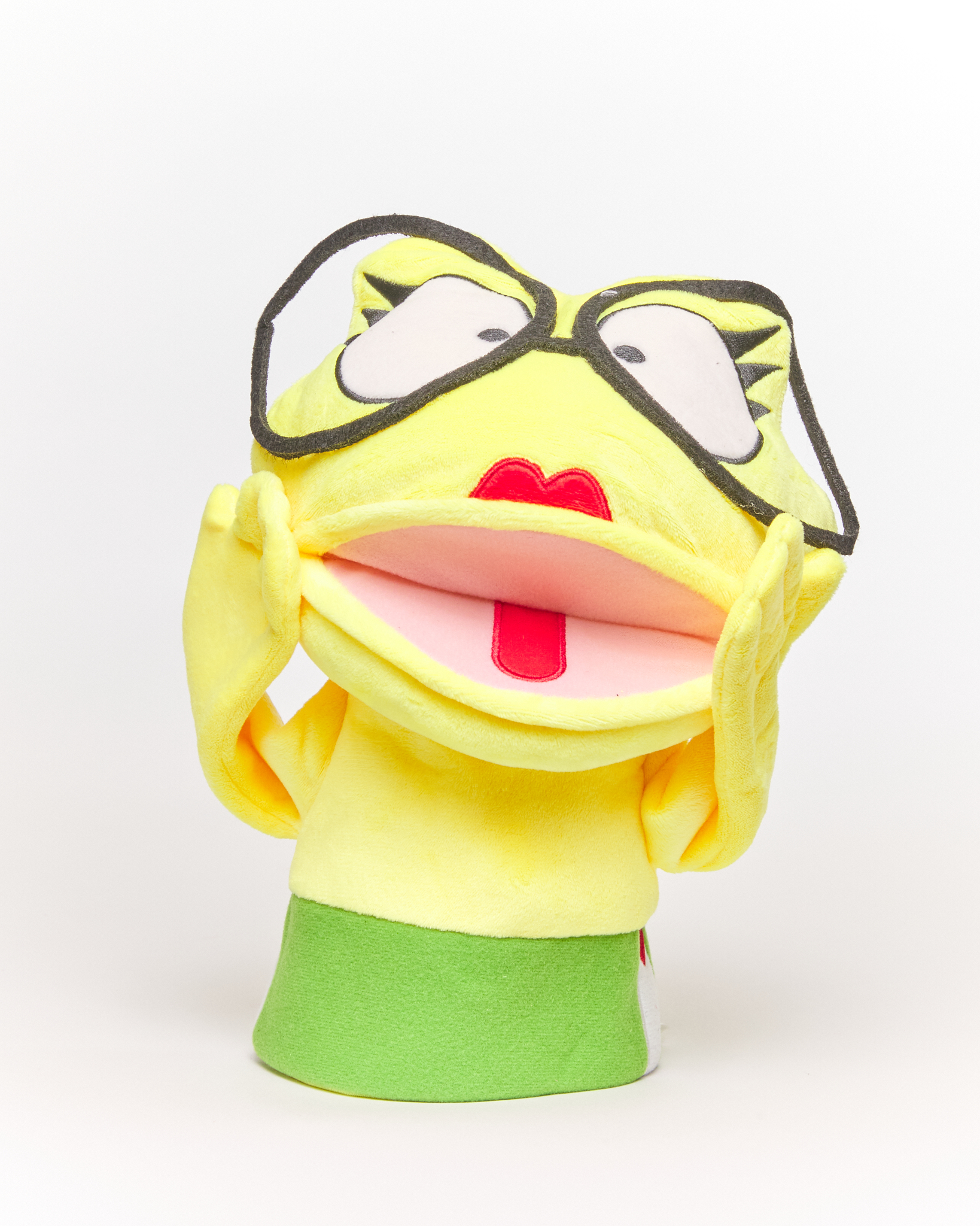 Franny the Fear Frog hand puppet